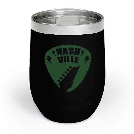 Nashville Music City Guitar Pick Chill Wine Tumblers