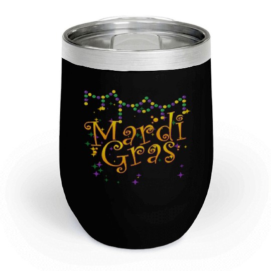 Mardi Gras New Orlean festival Chill Wine Tumblers