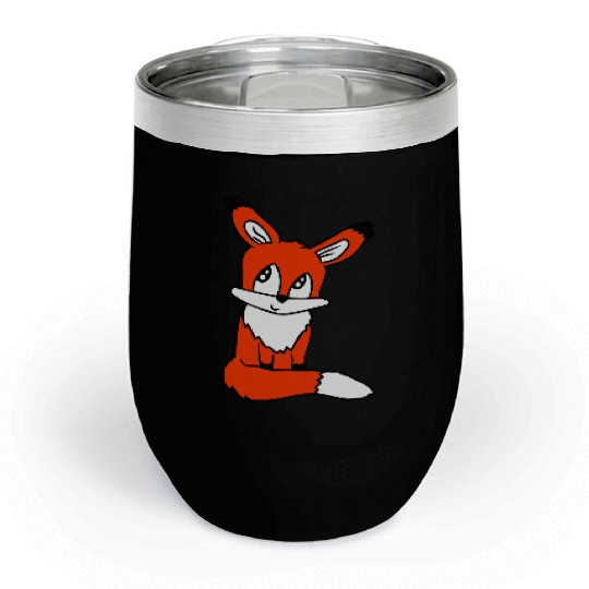 Red Fox Forest Animal Cunning Smart Cute Wild Dog Chill Wine Tumblers