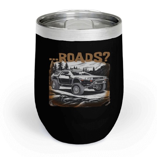 Off-road Delorean Chill Wine Tumblers