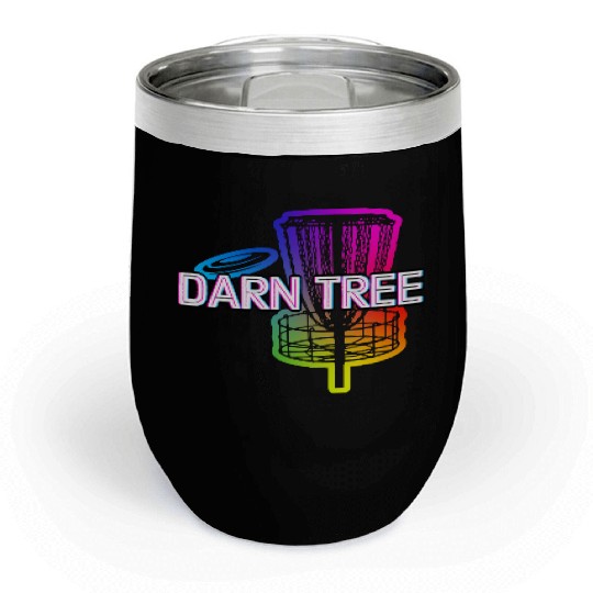 Darn Tree Disc Golf Funny Golfer Humor Outdoor Chill Wine Tumblers