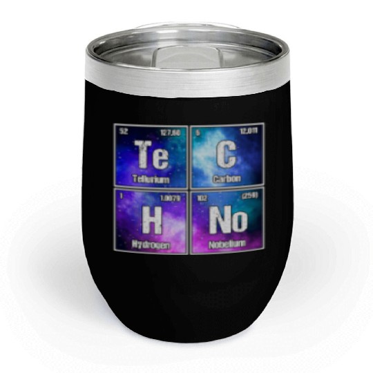 Techno Periodic Table – Perfect Rave & Festival Chill Wine Tumblers
