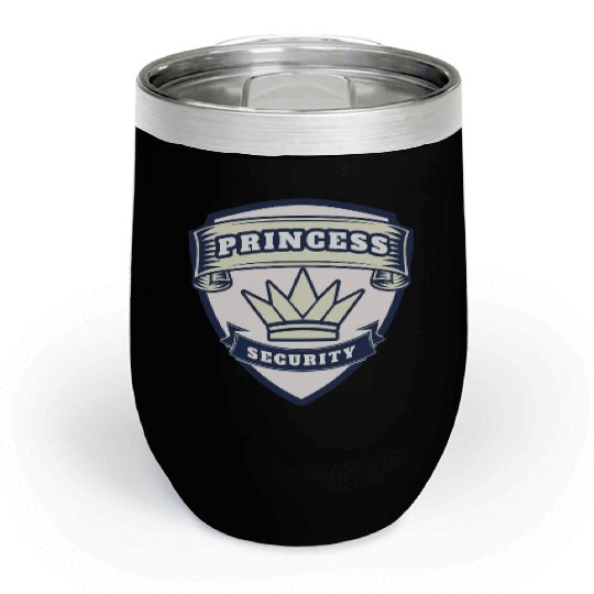 princess security birthday Chill Wine Tumblers