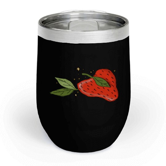 Heartfelt Strawberry Delight Chill Wine Tumblers