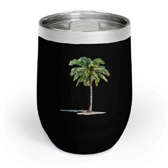 palm Tree Chill Wine Tumblers