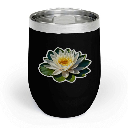 A beautiful Water Lily Chill Wine Tumblers