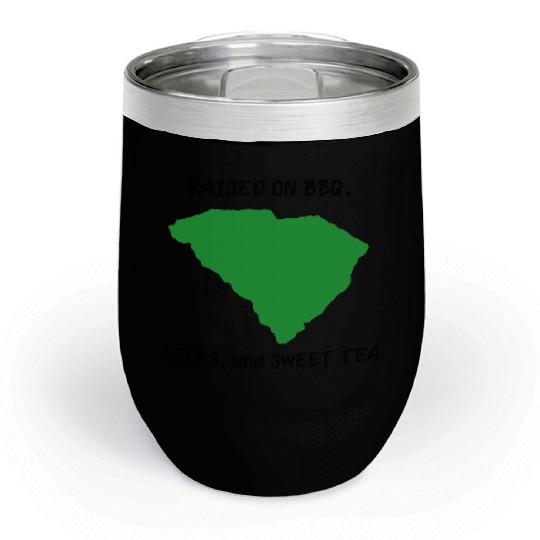 Raised On BBQ, Grits, and Sweet Tea South Carolina Chill Wine Tumblers