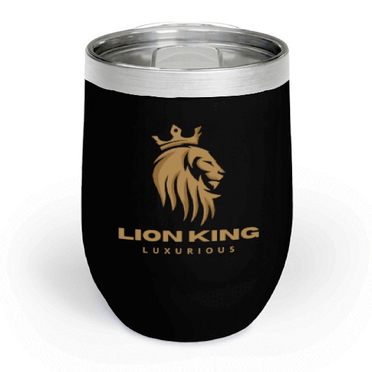 Cream gold for lions ( lion logo) Chill Wine Tumblers
