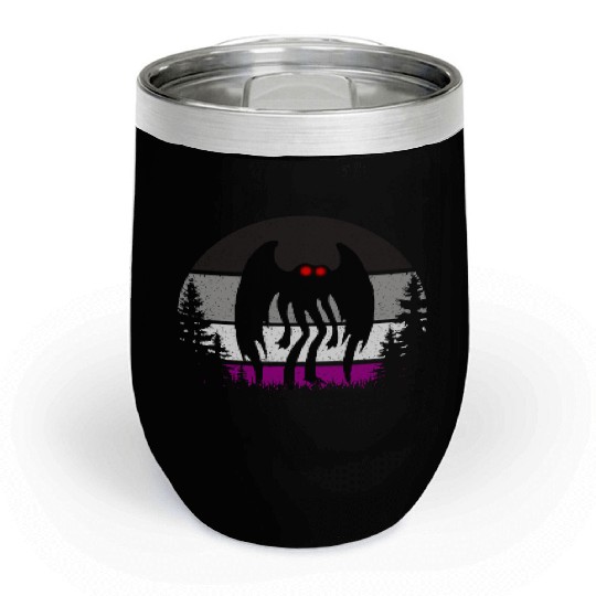 Retro ACE Mothman Asexual Pride Point pleasant Cry Chill Wine Tumblers