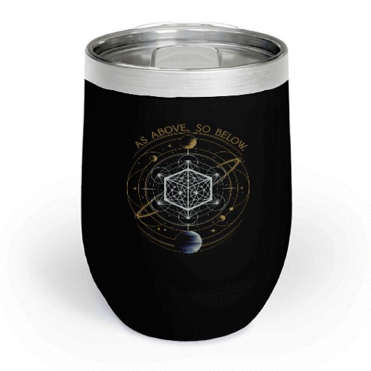 As Above, So Below - Sacred Geometry Chill Wine Tumblers