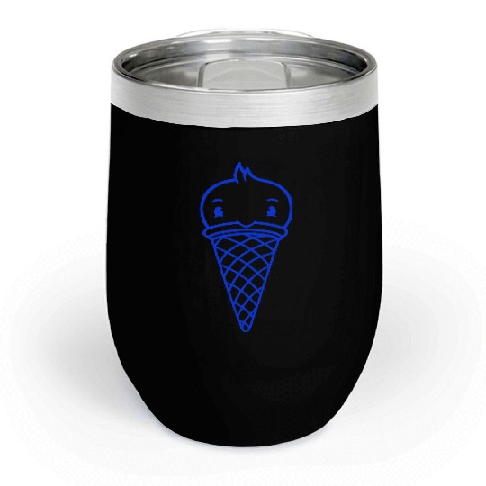 Bird Ice Cream Waffle Scoops Summer Yummy eating Chill Wine Tumblers