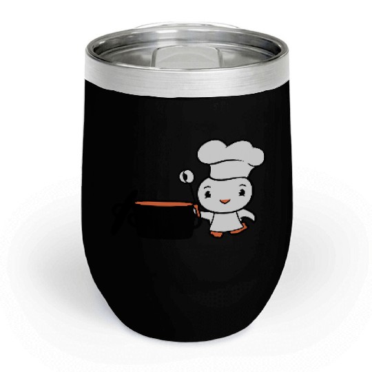 Bird Chef Cooking Pot Duck Delicious Hunger Food Chill Wine Tumblers