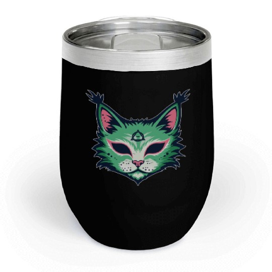 Therian Mask Alter Otherkin Theta Delta Chill Wine Tumblers
