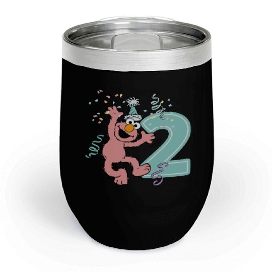 Sesame Street Birthday Design With Elmo Two Years Chill Wine Tumblers