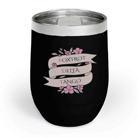 Foxtrot Delta Tango - Floral Subtle FDT Chill Wine Tumblers