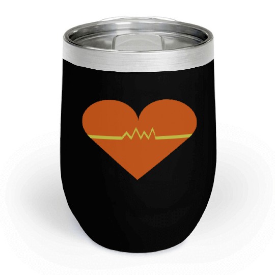 Heartbeat with Heart health care and Cardiac Chill Wine Tumblers