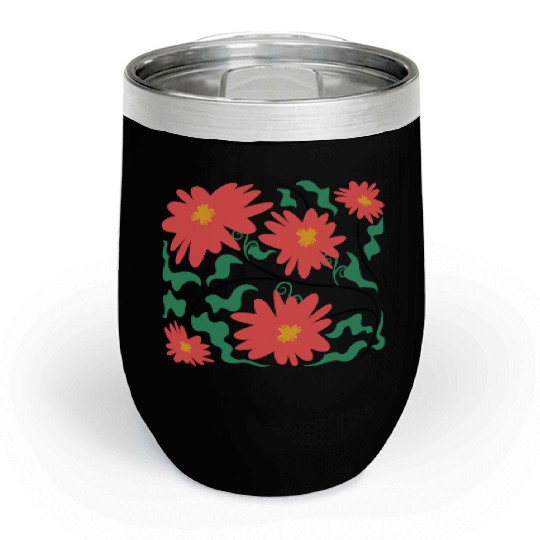 Boho Summer Flower Nature Lover Floral Wildflower Chill Wine Tumblers