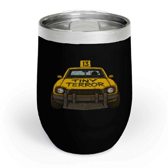 Compact Demolition Derby Design Wreck Event Racing Chill Wine Tumblers