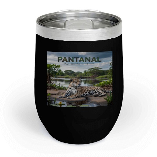 Pantanal Jaguar – Wild Beauty of Brazil Chill Wine Tumblers