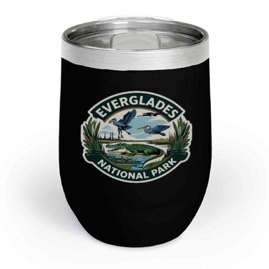 Everglades National Park Florida USA Logo Chill Wine Tumblers