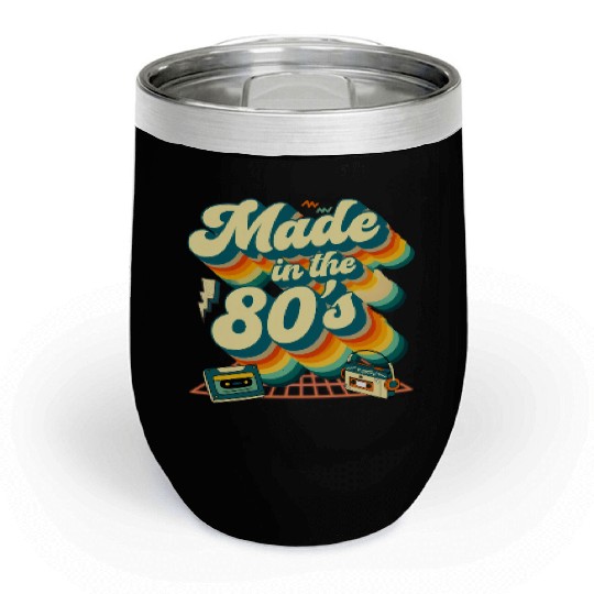 made in the 80s retro groovy Chill Wine Tumblers