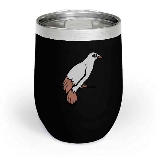 Bird raven dove sitting cable hawk eagle birdie Chill Wine Tumblers
