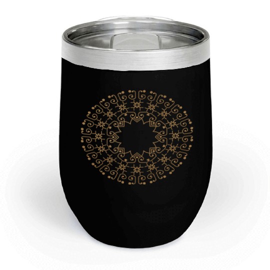 Celestial Flow Mandala Chill Wine Tumblers – Sacred Energy Design