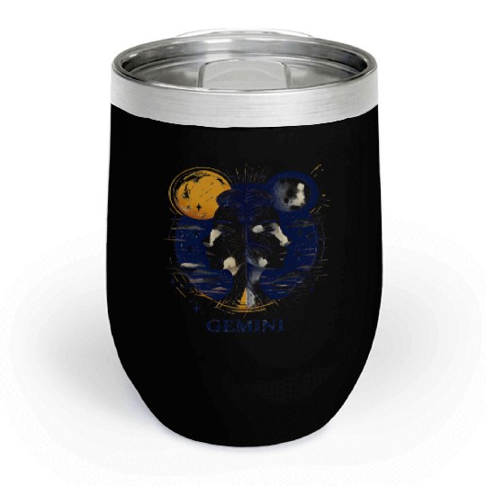Zodiac Card Gemini Chill Wine Tumblers