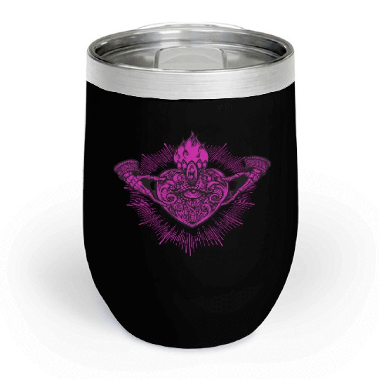 Sacred Heart Claddagh Symbol Pink Chill Wine Tumblers
