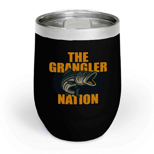 Grangler Nation (Striped Bass) Chill Wine Tumblers