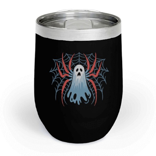 Ghost Spider Scream Chill Wine Tumblers