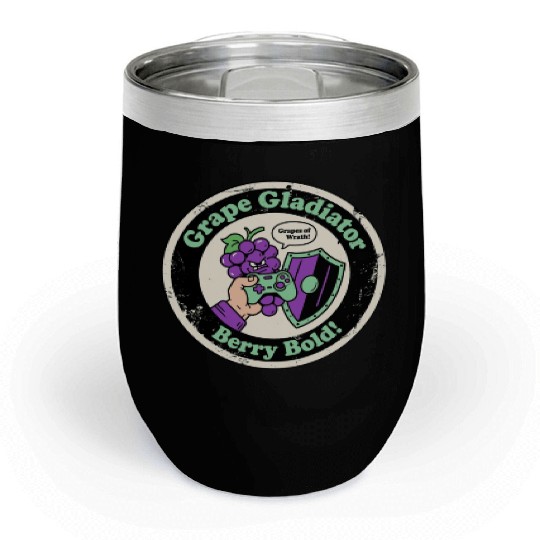 Grape Gladiator Berry Bold Gamer Chill Wine Tumblers