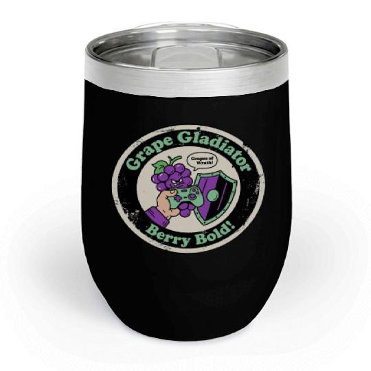 Grape Gladiator Berry Bold Gamer Chill Wine Tumblers