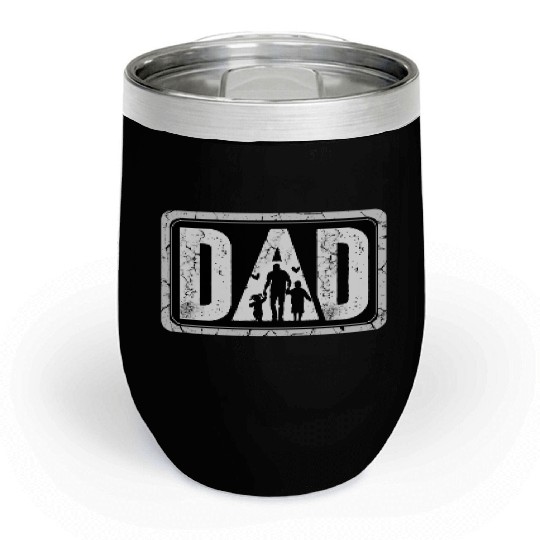 Best Dad Ever - Father's Day Gift with Dad Chill Wine Tumblers