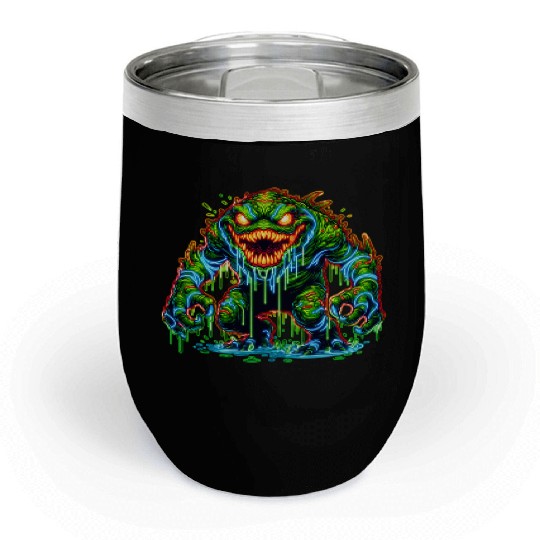 Neon Swamp Beast – Toxic Terror Chill Wine Tumblers