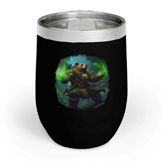 Forest Guardian Channeling Mystic Nature Magic Chill Wine Tumblers