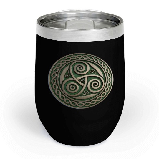 Green Festival Logo Representing Irish Chill Wine Tumblers