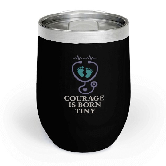 NICU Parent Pride Preemie Warrior Neonatal Chill Wine Tumblers