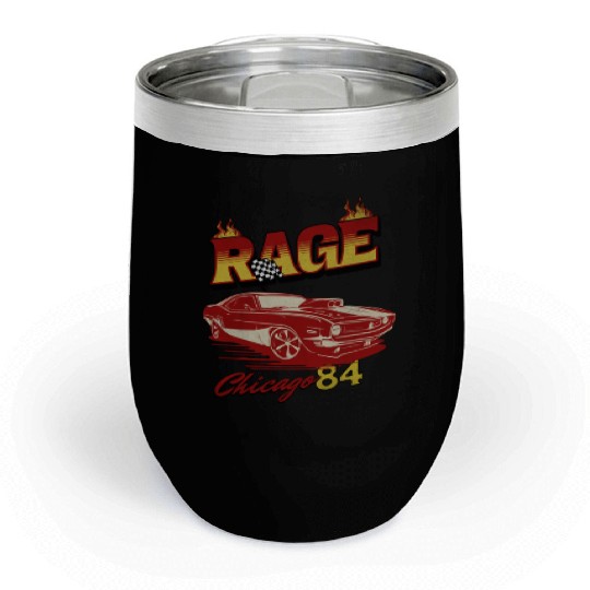 Vintage Rage Chicago 84 Muscle Car Art Chill Wine Tumblers