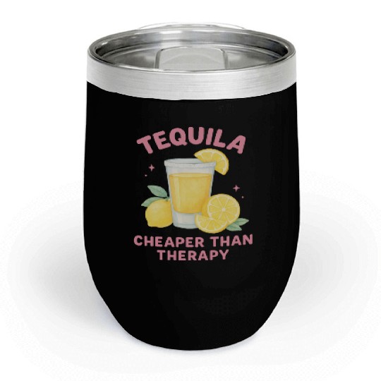 Tequila therapy Lemon Summer Chill Wine Tumblers