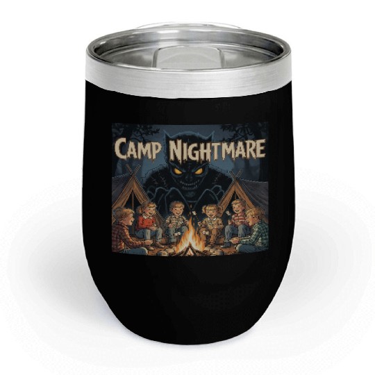 Horror Steven Rhodes, Camp Nightmare Chill Wine Tumblers
