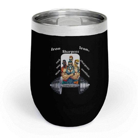 The Iron Sharpens Iron Scripture Chill Wine Tumblers