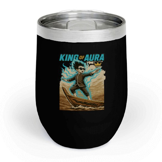 King of Aura, Pacu Jalur kid,Viral tiktok meme Chill Wine Tumblers