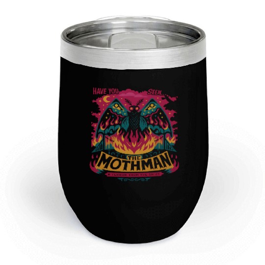Mothman Black Bridge Have You Seen The Chill Wine Tumblers