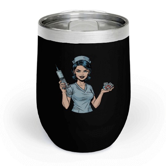 Sassy Nurse: Your Dose of Medical Humor! Chill Wine Tumblers