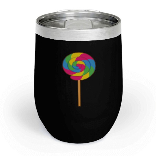 Lollipop Rainbow Sucker Candy Halloween Costume Chill Wine Tumblers