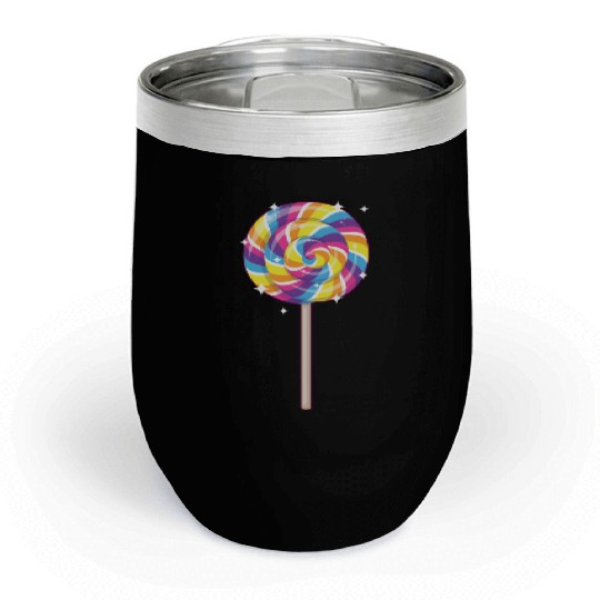 Cute Lollipop Design Lollipop Candy Lover 01 Chill Wine Tumblers