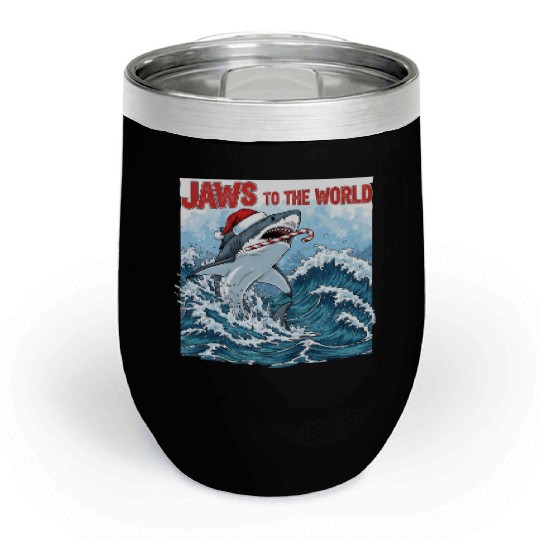 Jaws to the World – Christmastime Shark Attack Chill Wine Tumblers
