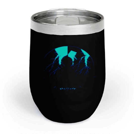 Royal Blue Lightning shadow Chill Wine Tumblers