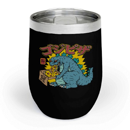 Kaiju Pizza Cravings Chill Wine Tumblers